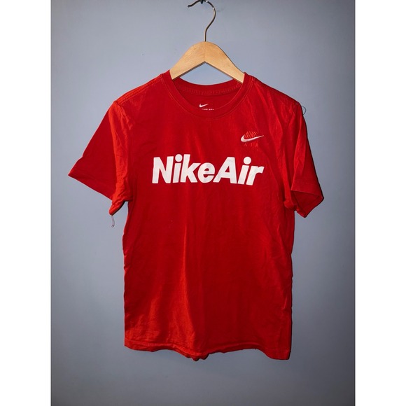 Nike Other - Nike Air Mens Small Red Short Sleeve T-Shirt Graphic Logo Crew Neck Tee
